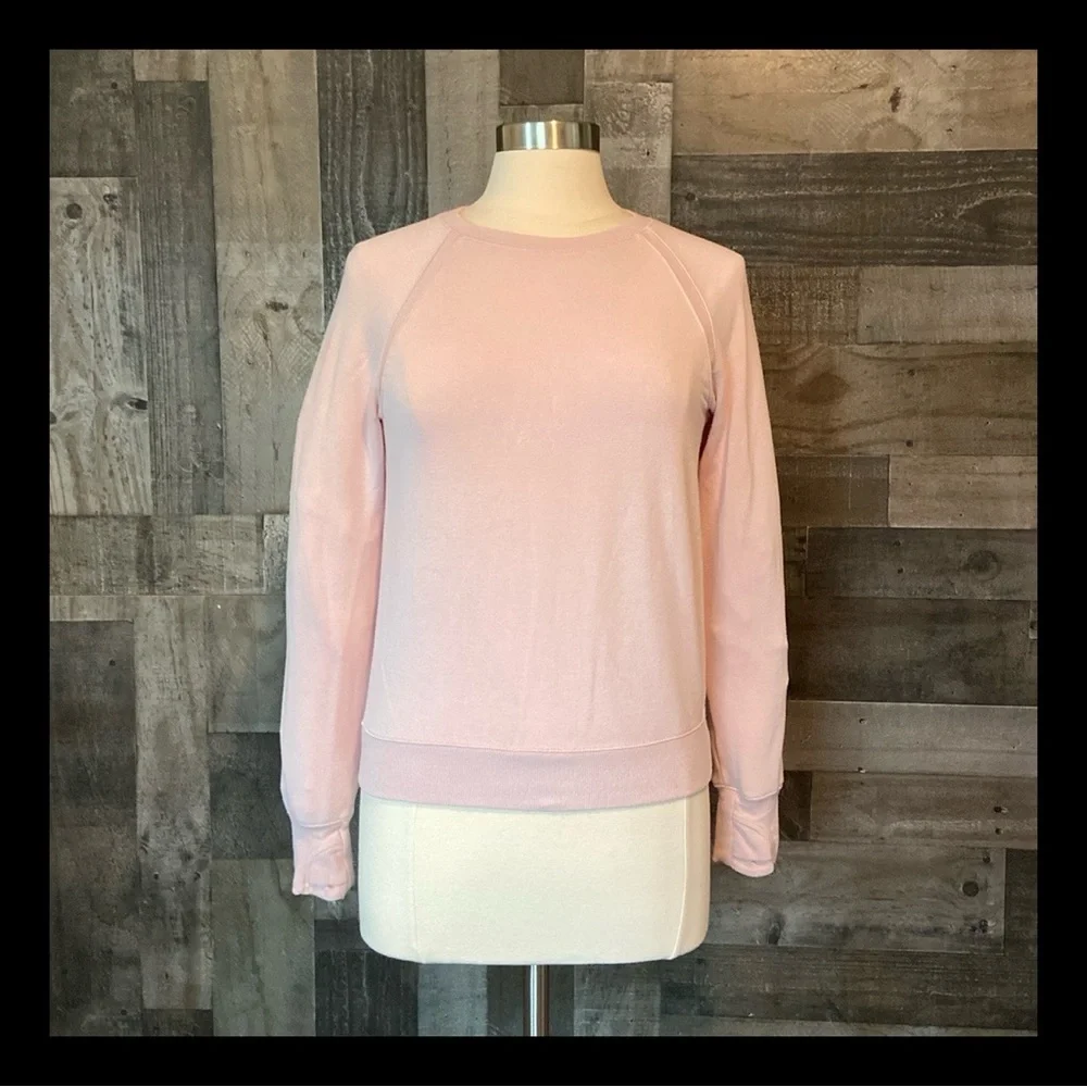 Athleta Girl pink sweater girls large angelic Softgirl activewear workout gym
